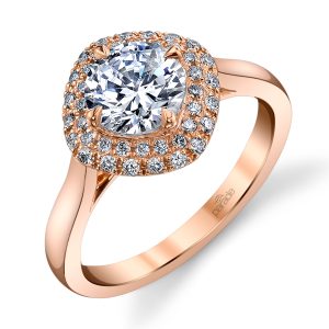 Round Diamond Halo Engagement Ring