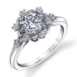 Diamond Halo Engagement Ring