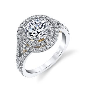 Diamond Halo Engagement Ring
