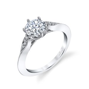 Milgrain Engagement Ring
