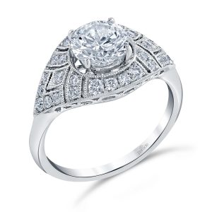 Diamond Art Deco Engagement Ring