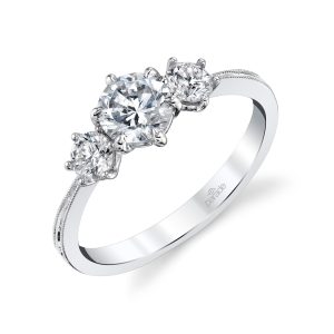 Milgrain Engagement Ring