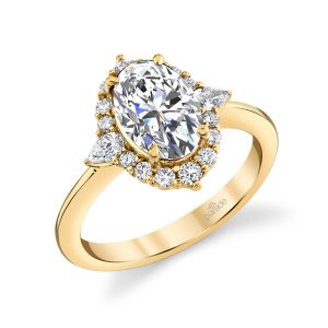 Oval Diamond Halo Engagement Ring