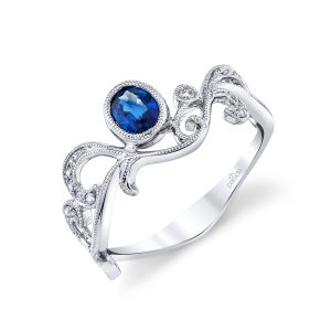 Blue Sapphire Engagement Ring