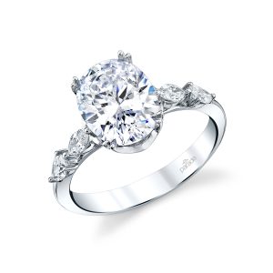 Marquise & Round Diamond Engagement Ring