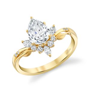 Round Diamond Cluster Engagement Ring